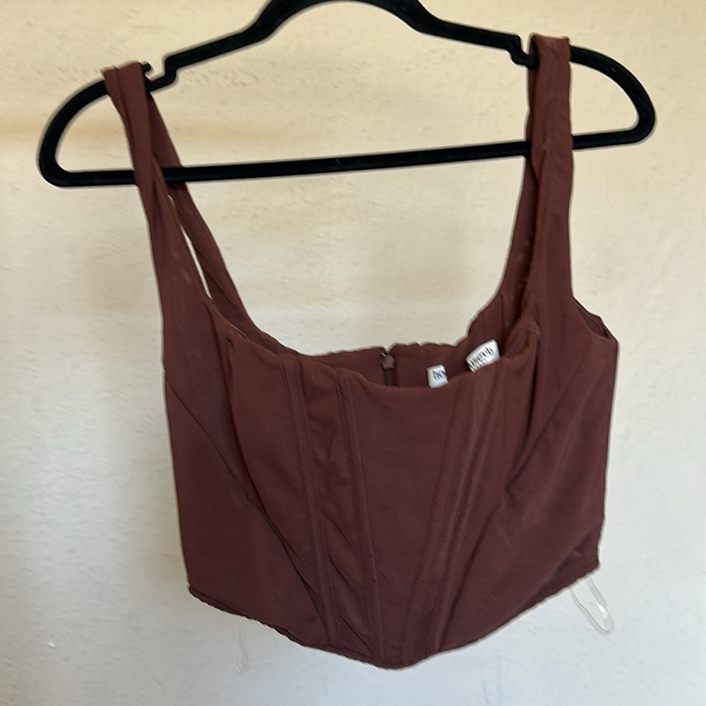 HOUSE OF CB 'Ninetta' Chocolate Mesh Corset NWOT size M - Picture 6 of 15